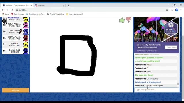 Skribbl.io - Playing with some dudes on Discord