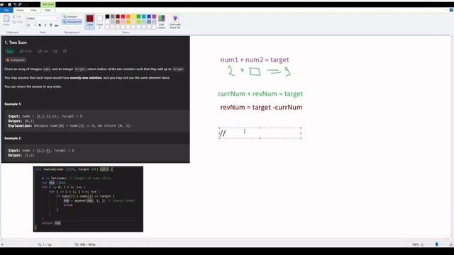 Two Sum Leetcode Problem using GoLang | Explained detailed beginner approach #1