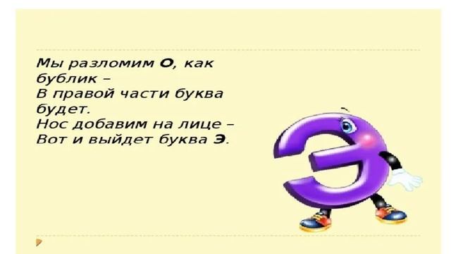 Сказка История маленькой буквы Э !