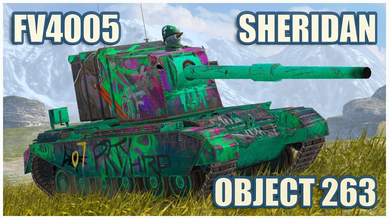 XM551 Sheridan, FV4005 & Объект 263  Tanks blitz Gameplay