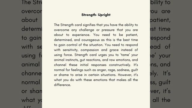 8- Strength.