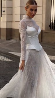 Свадебное платье Брассика из коллекции «Цветочная феерия» 2025 от бренда Anna Kuznetcova