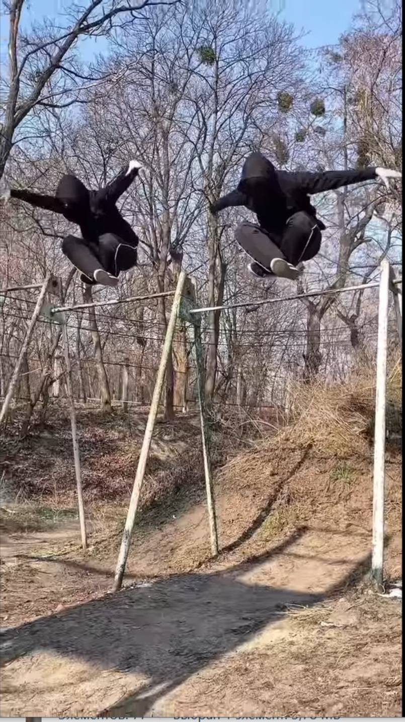 Российские ниндзя на турниках
