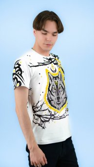 Футболка ВОЛК ГЛОБАЛ (белая)