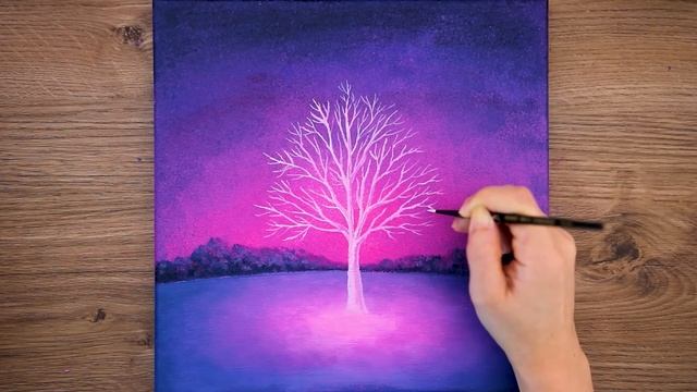 Hope tree to grant your wish 🙏🏻 | Relaxing Acrylic Painting #348