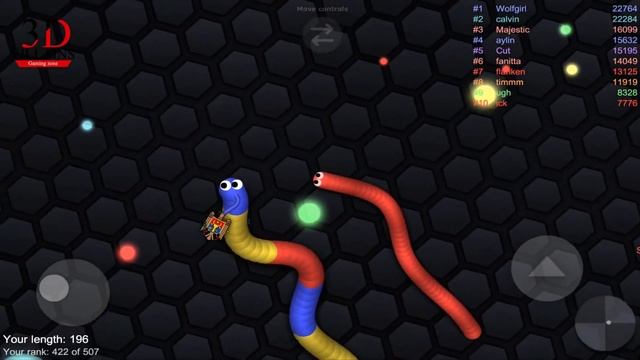 Slither.io HD Android Gameplay | High Score 500