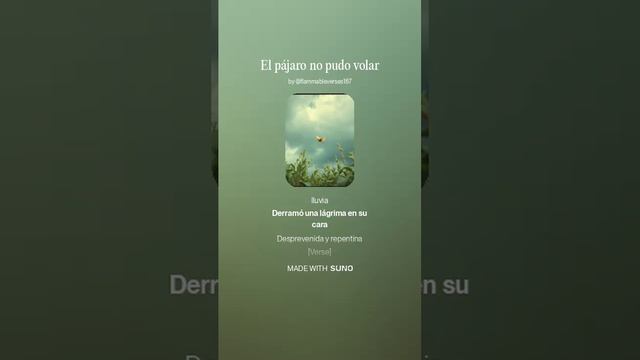 El pájaro no pudo volar