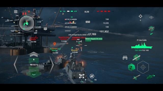 IT Caio Duilio  4 kills  dangerous ship in T2   Modern Warships
