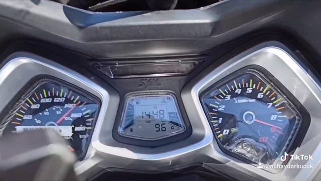 Ali Haydar küçük SYM crusym 250 scooter top speed hız deneme