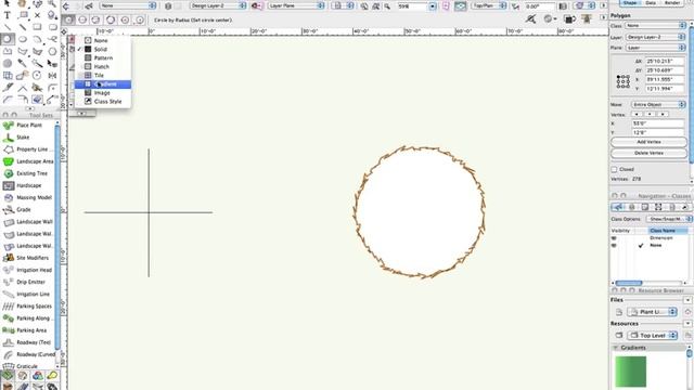 Plant Line and Freehand Tool for 2D Plants in Vectorworks
