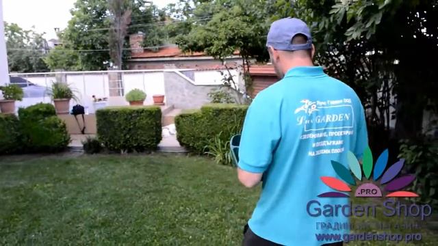 Торене на тревна площ с професионална торачка за райграс