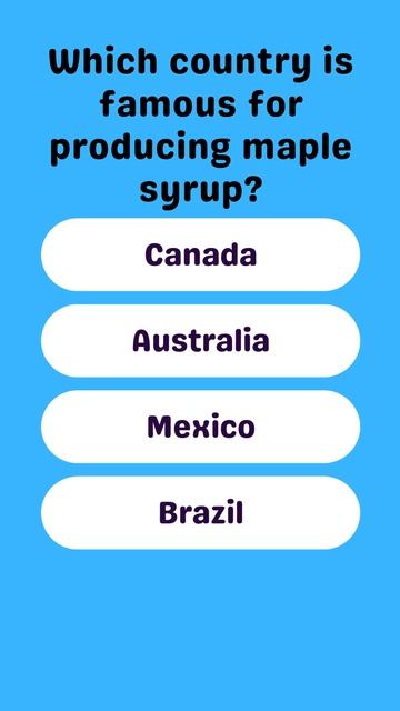 🍁 Maple Syrup Capital: Canada 🇨🇦| #quiz #gk #shorts #short #learning
