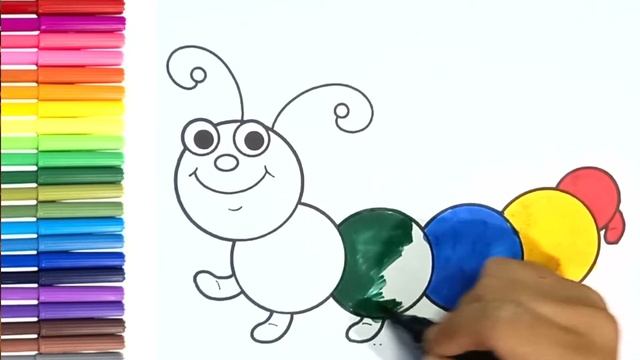Сурет салу жәндік. Cómo dibujar ciempiés. Bolalar uchun qirqayoq rasm chizish. How to draw centiped