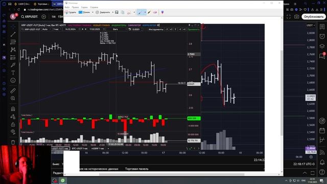 17/02/2025 обзор xrpusdt p. на 22-00мск "позитивный позитив"