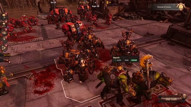 "WARHAMMER 40K BRUTAL BATTLE: Blood Angels Space Marines VS Orks"