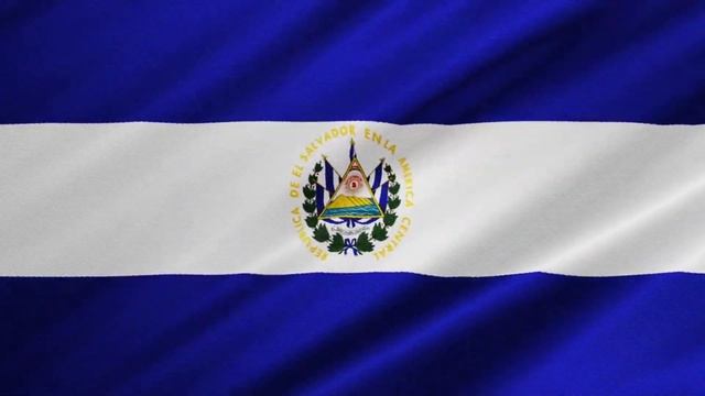 El Salvador Flag HD 1080P Flag waving with Instrumental National Anthem