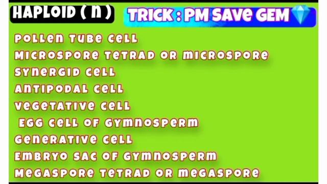 Super Tricks Of Haploid, Diploid , Triploid || Ploidy Of All Plant Parts ||