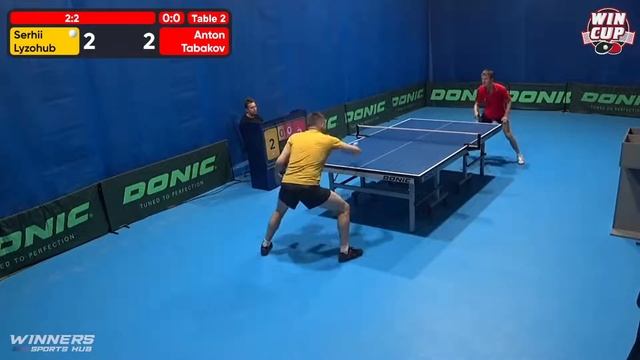 19:45  Serhii Lyzohub - Anton Tabakov West 4 WIN CUP 28.06.2022 | TABLE TENNIS WINCUP