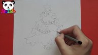 Як намалювати РІЗДВЯНУ ЯЛИНКУ. Різдвяні малюнки. How to draw a Christmas tree