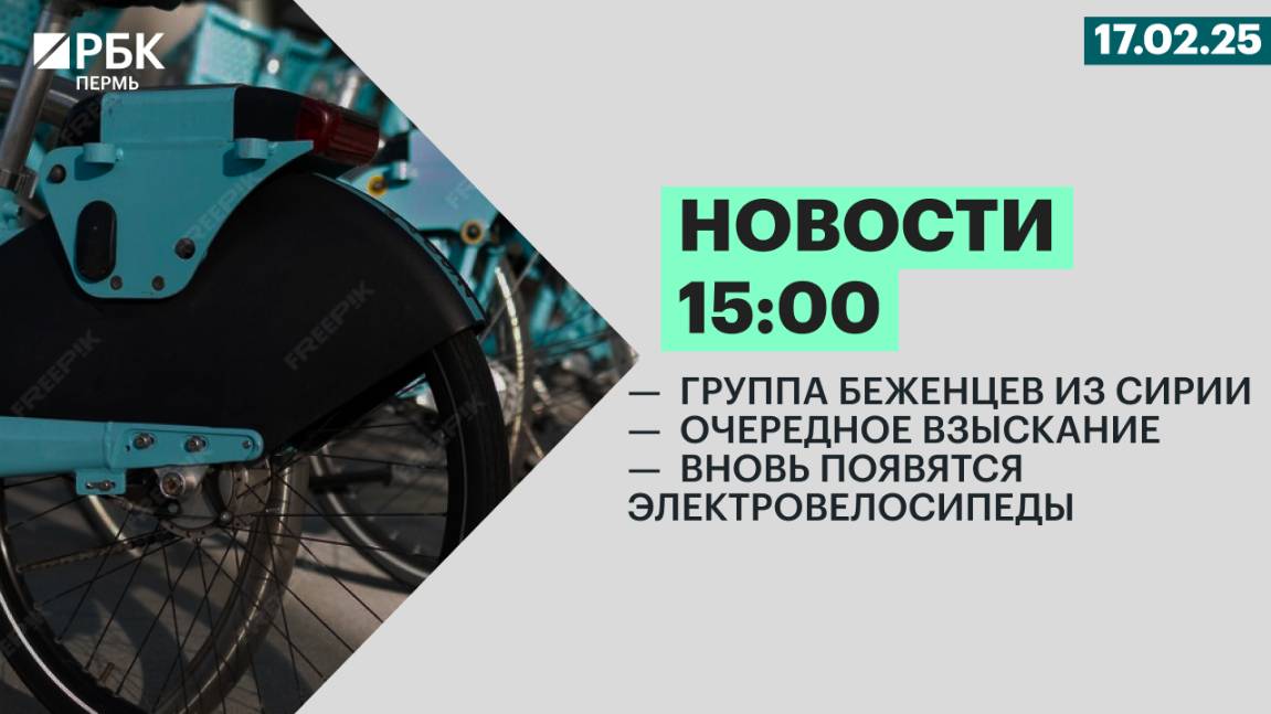 Группа беженцев из Сирии| Очередное взыскание | Вновь появятся электровелосипеды
