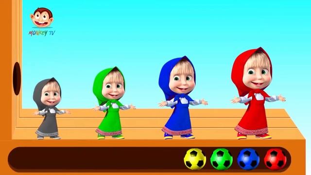 Learn Colors with masha | Farben lernen | 學習顏色 | Учим цвета | для детей | Ма́ша и Медве́дь
