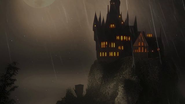 ☔️Spooky Haunted Castle 😱 in the Rain☔️