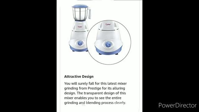 Prestige Iris(750 Watt) Mixer Grinder with 3 Stainless Steel Jar + 1 Juicer Jar