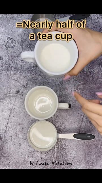 How to Measure Milk without Measuring Cups | Measure Ingredients with Tea Cups | #ytshorts #shorts