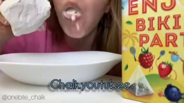 Mukbang/asmr/ chalk/ed:@chalk.youtubee cr:@onebite_chalk