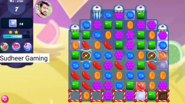 Candy crush saga level 3799 । No boosters । N Hard level । Candy crush 3799 help। Sudheer Gaming