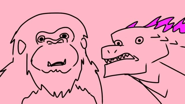 Godzilla x Kong New Empire: Pink Boi and Monke frends