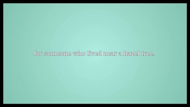 Hazel Meaning