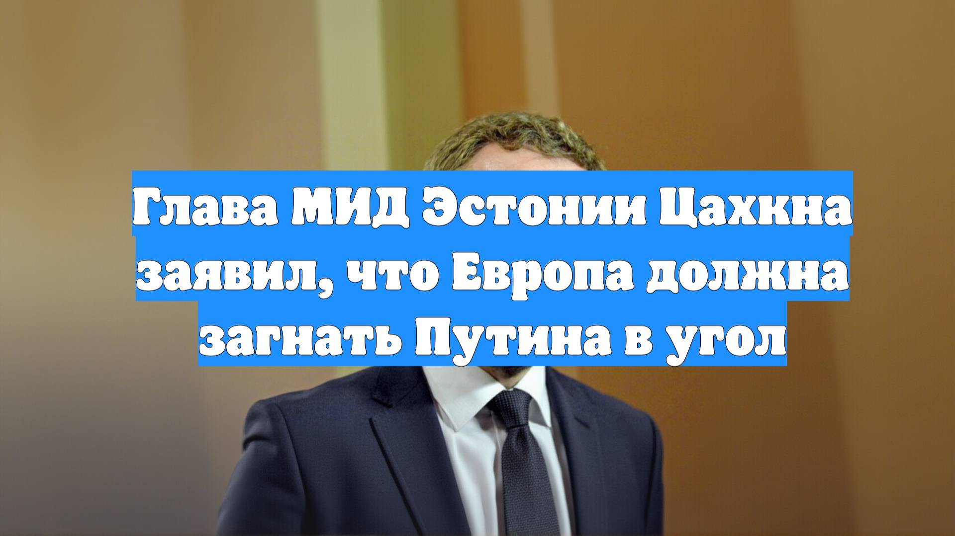 Глава МИД Эстонии Цахкна заявил, что Европа должна загнать Путина в угол