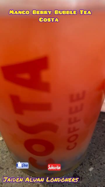 Yummy Mango Berry Bubbletea /Costa /New Flavour /short /Jaiden Aluan