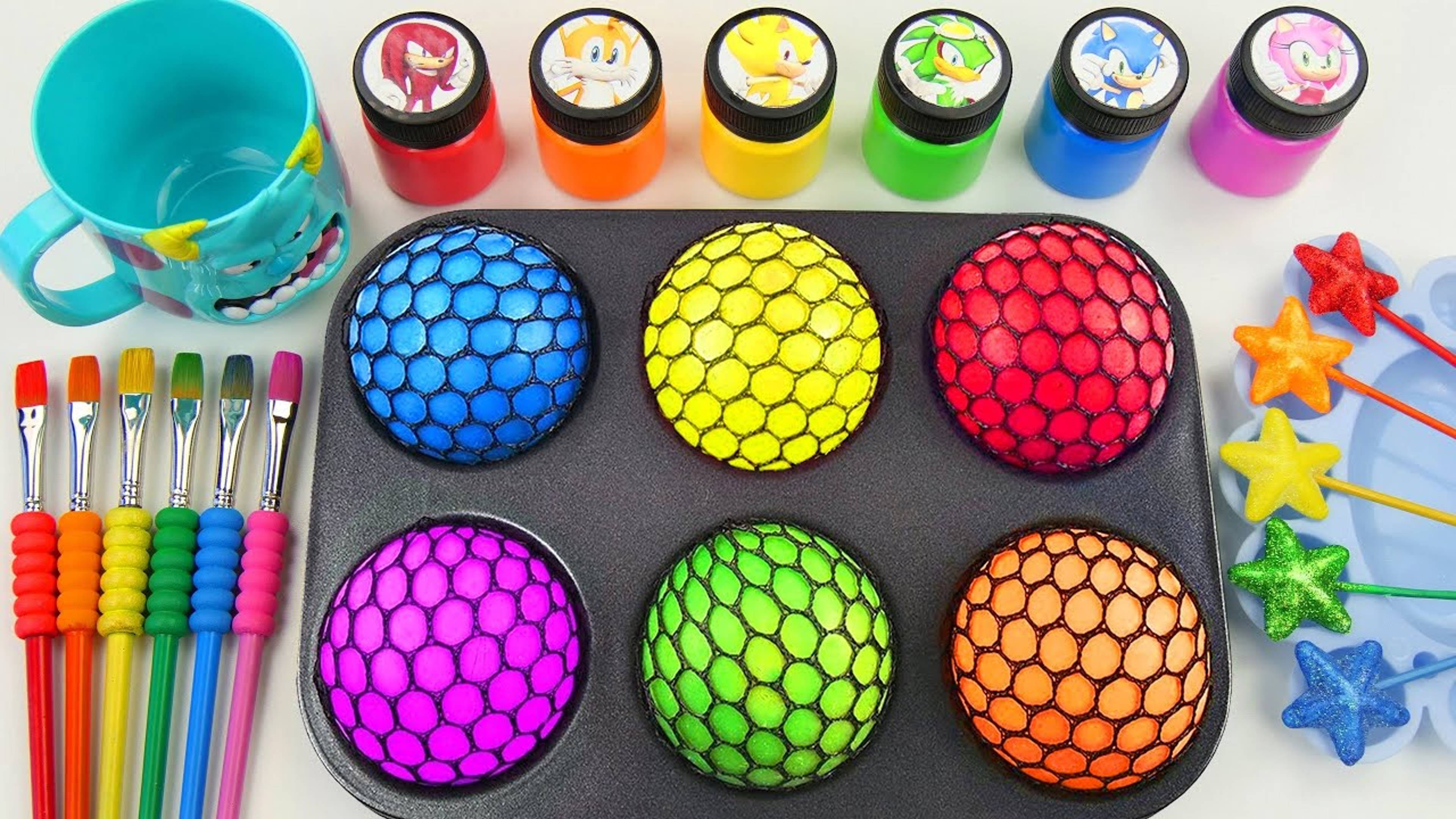 6 БОЛЬШИХ слизистых шариков для снятия стресса ИЗ леденцовых конфет Magic Satisfying Video