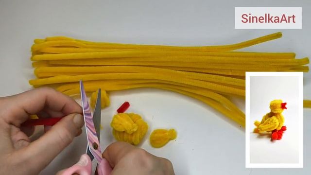 Цыпленок Поделка с детьми из синельной проволоки / Творчество с детьми / Детские поделки / Пасха
