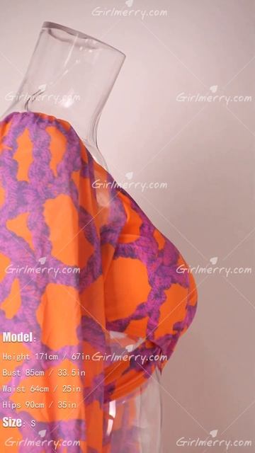 Girlmerry Sexy chiffon spliced color block crossed design high waist tankini set Wholesale BA010022