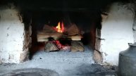 Костёр в русской печи.