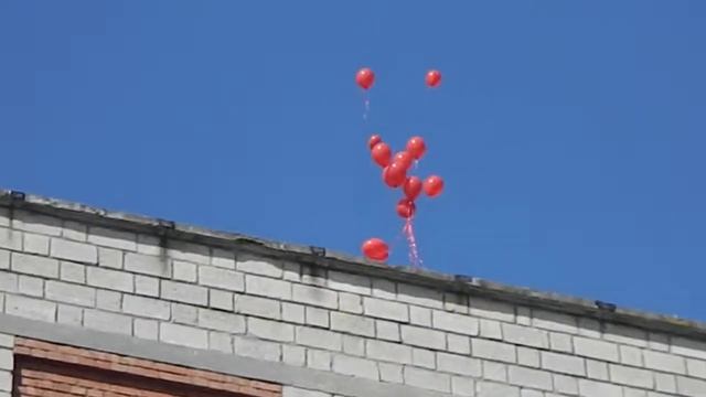 Выпуск шаров в небе