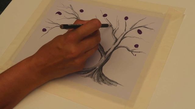 Daily Vids Series #2 - Acrylic painting jacaranda tree - purple