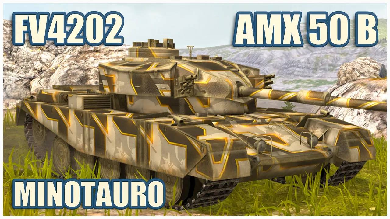 FV4202, AMX 50 B & Minotauro  Tanks blitz Gameplay