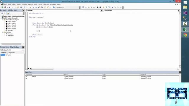 VBA Урок_14 | FOR EACH Оператор Цикла | Программирование для начинающих Просто и Доступно | Язык VBA