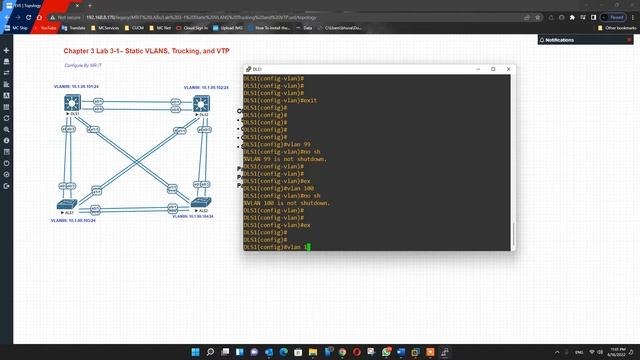 Lab 3 1 Static VLANS  Trunking and VTP