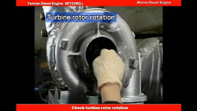Yanmar Diesel engine repair and maintenance 40.Check turbine rotor rotation
