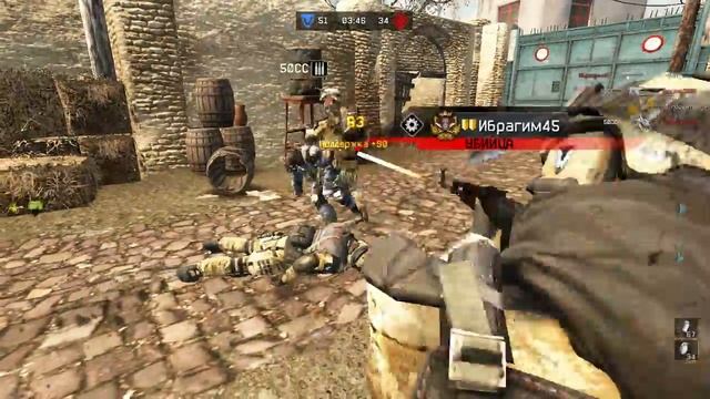 игра на FN F2000 на карте Посёлок в warface