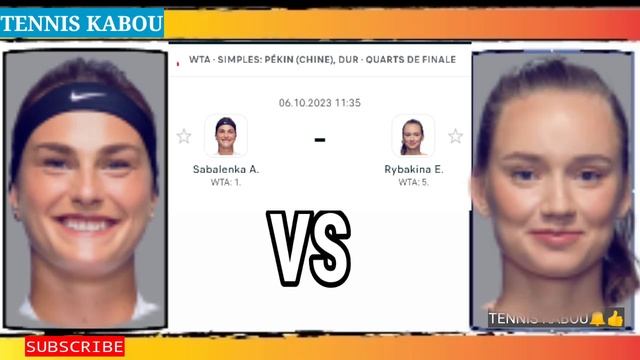 Sabalenka vs Rybakina Wta Live Streaming|China Open QF| Elena Rybakina vs Aryna Sabalenka WTA Tenni