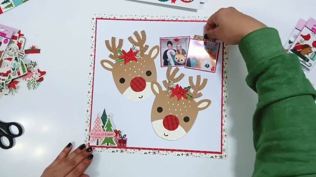 Merry Little Christmas | 12x12 Scrapbook Layout | Erica Thompson