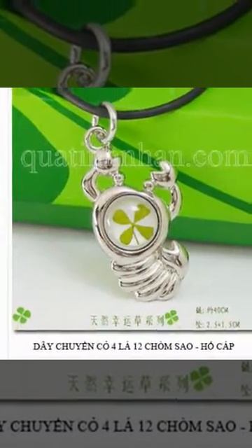 ♥Shop Yêu Thương.com♥ Dây chuyền cỏ 4 lá sao Hổ cáp (08)