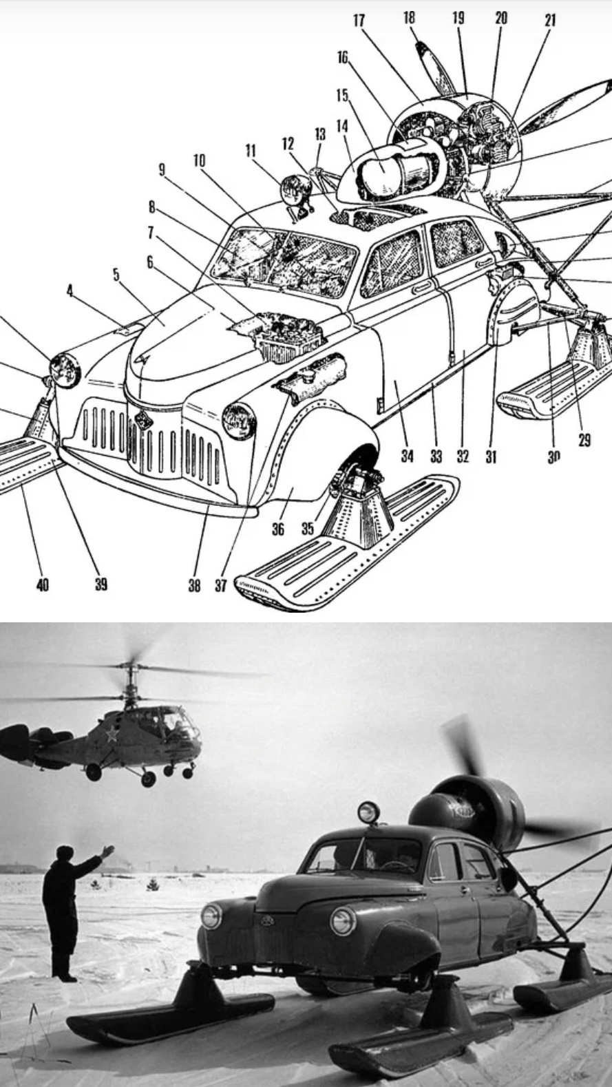 "Север-2" Аэросани на базе ГАЗ-20М разработаны в1959 году ОКБ Камова  17.02.2025