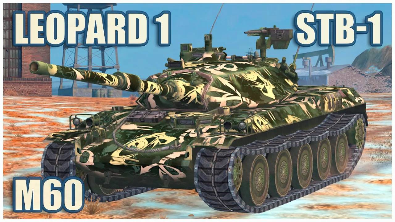 Leopard 1, STB-1 & M60 Tanks blitz Gameplay